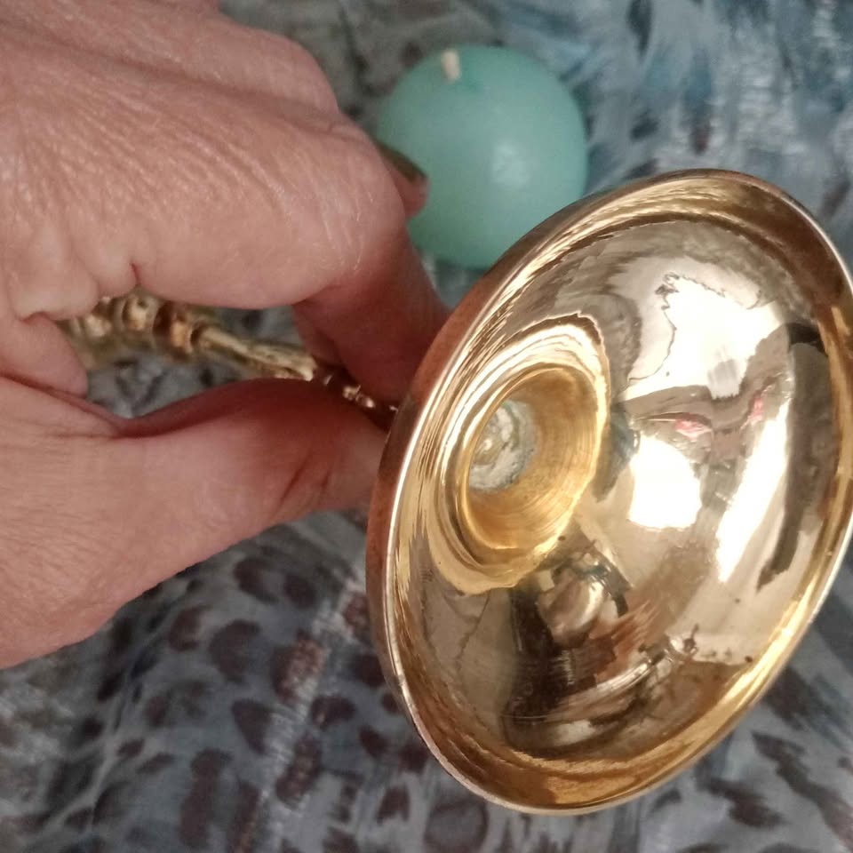 A Single Brass Candle Holder