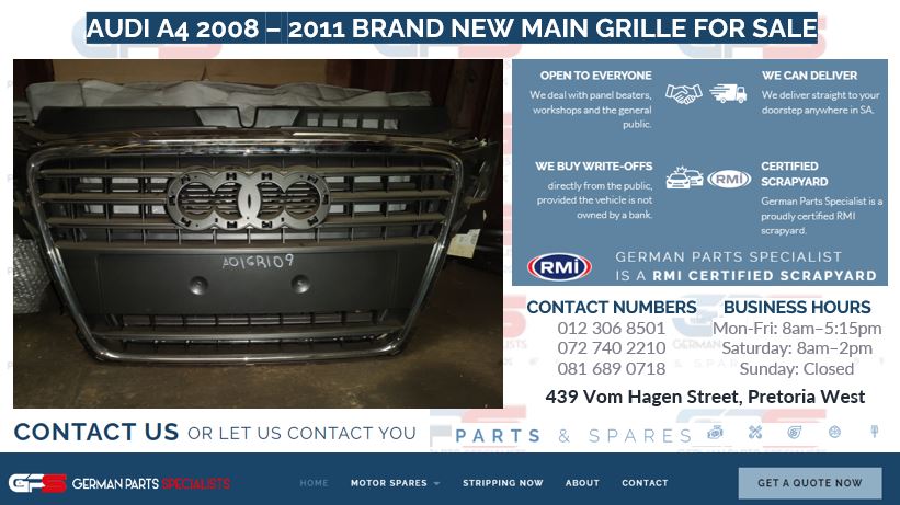 Audi A4 2008 – 2011 Brand New Main Grille For Sale - Private Seller Audi A4 2008 – 2011 Brand New Main Grille For Sale - Private Seller