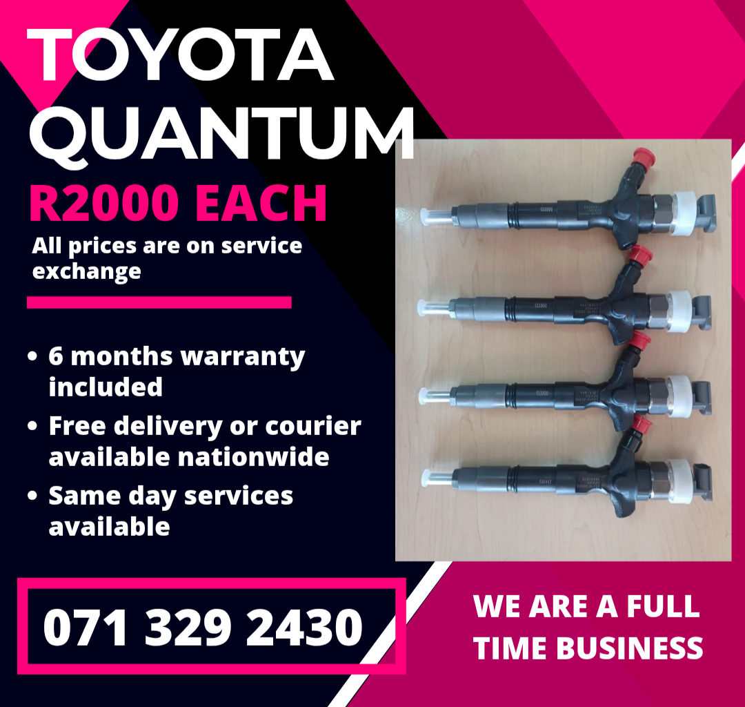 TOYOTA QUANTUM DIESEL INJECTORS FOR SALE WITH WARRANTY - Private Seller TOYOTA QUANTUM DIESEL INJECTORS FOR SALE WITH WARRANTY - Private Seller