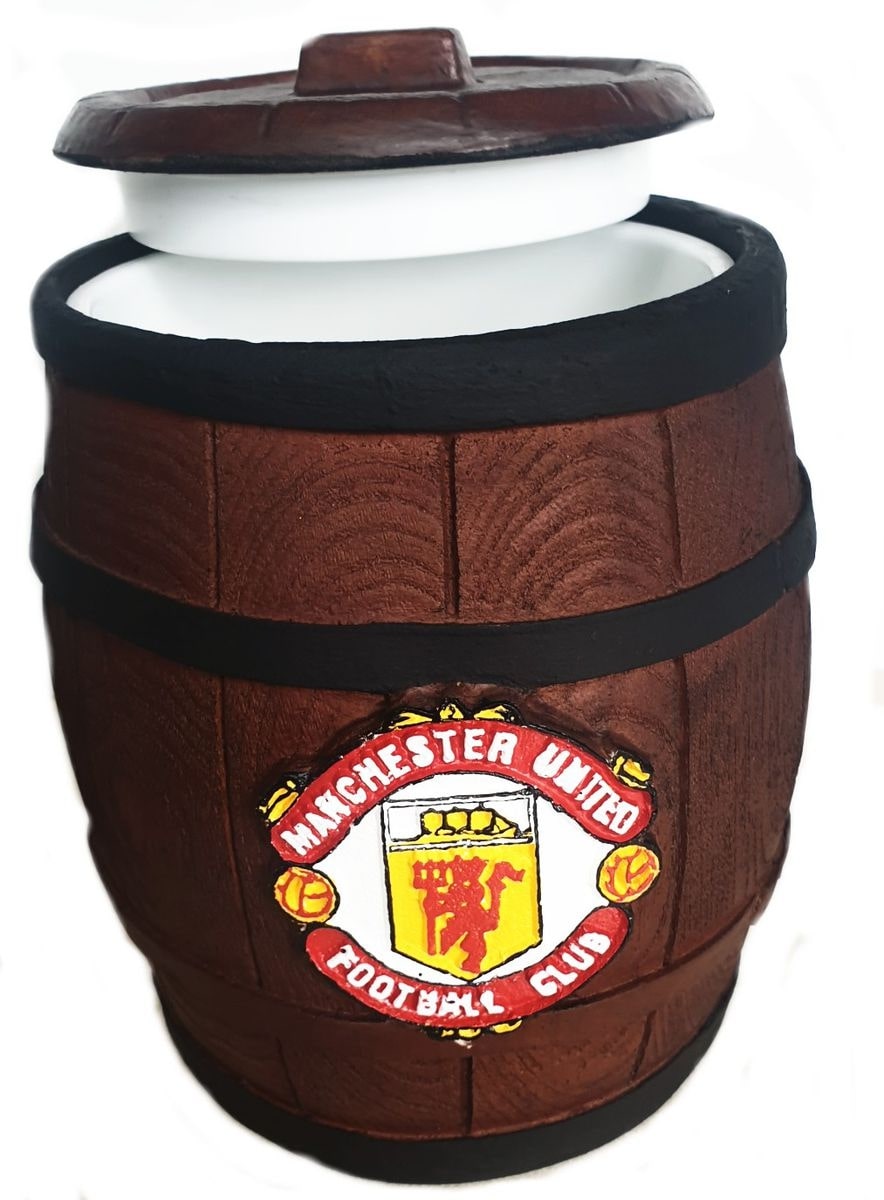 Manchester United Football Club Ice Buckets in a Barrel Drum Design. Brand New.
