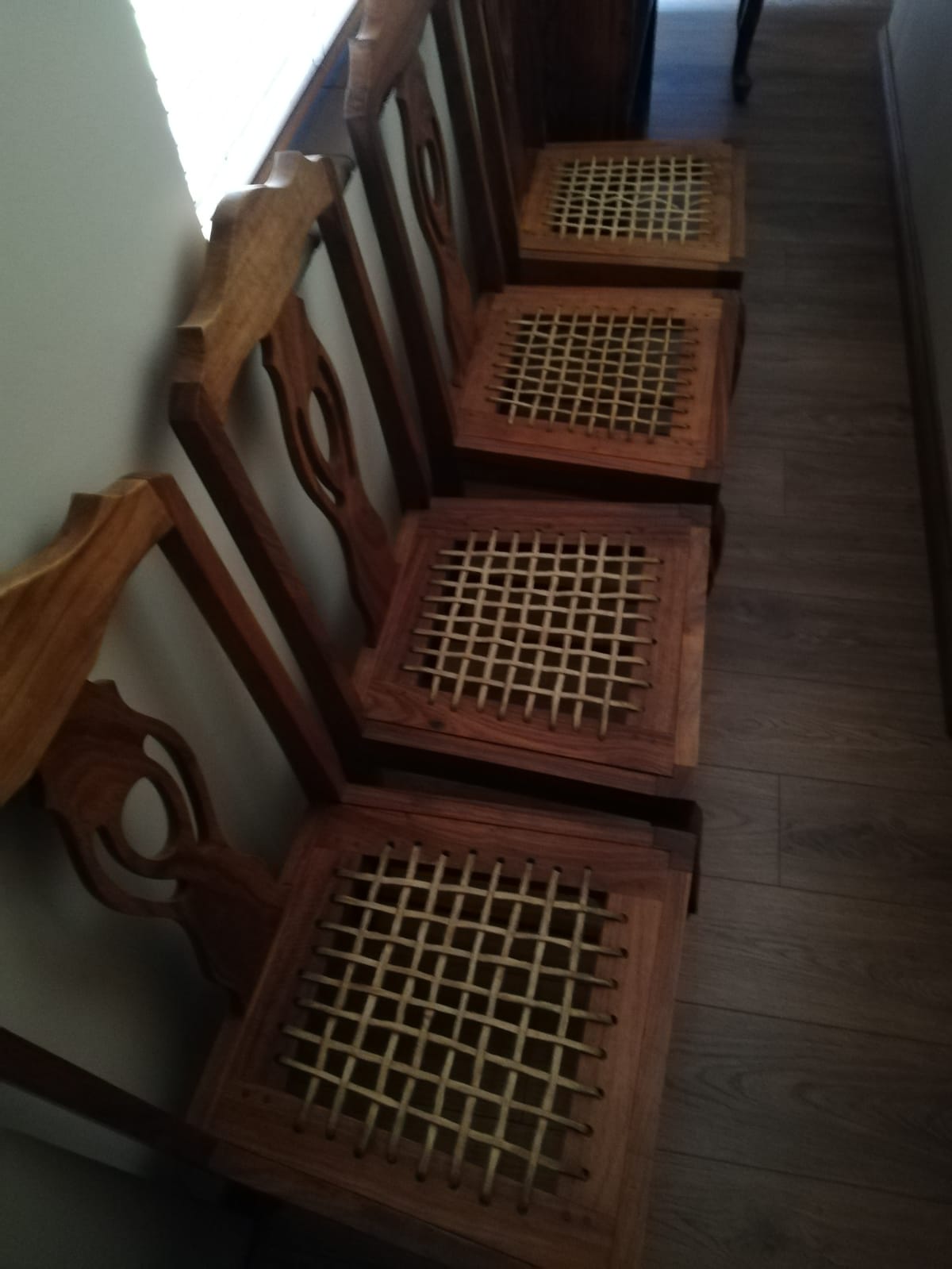 Kiaat Dining room table with 8 chairs