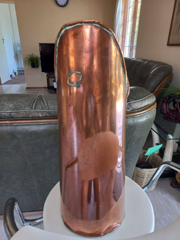 Copper fireplace utensil stand