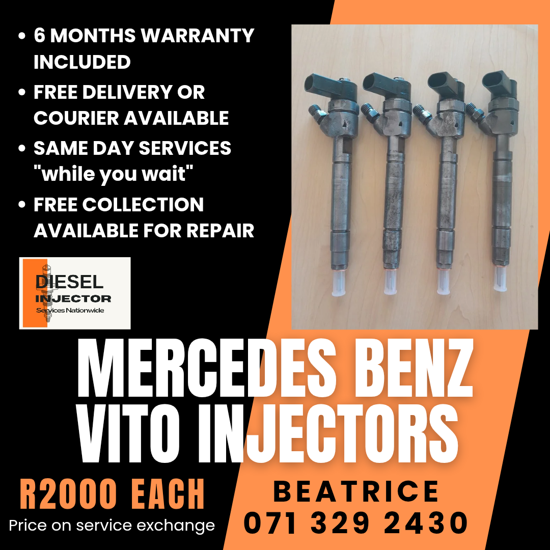 MERCEDES BENZ VITO 115 DIESEL INJECTORS FOR SALE WITH WARRANTY - Private Seller MERCEDES BENZ VITO 115 DIESEL INJECTORS FOR SALE WITH WARRANTY - Private Seller