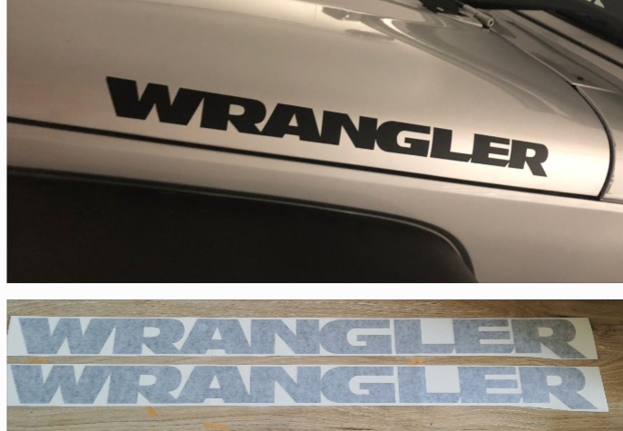 Jeep Wrangler bonnet side stickers decals vinyl graphics - Private Seller