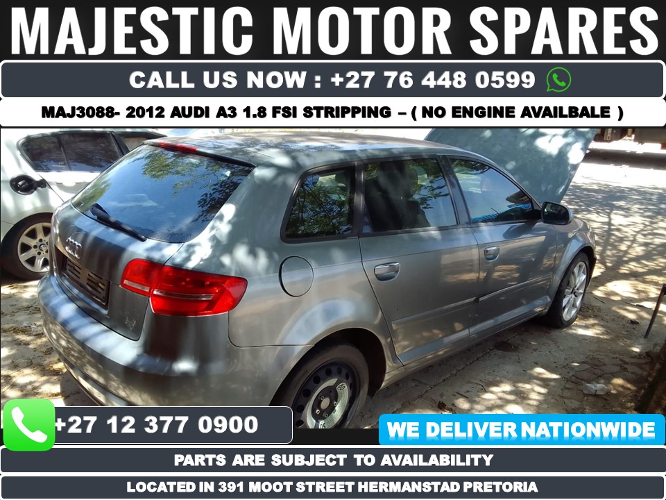2012 Audi A3 1.8 FSI stripping for parts and spares for sale- Grey in colour - Private Seller 2012 Audi A3 1.8 FSI stripping for parts and spares for sale- Grey in colour - Private Seller