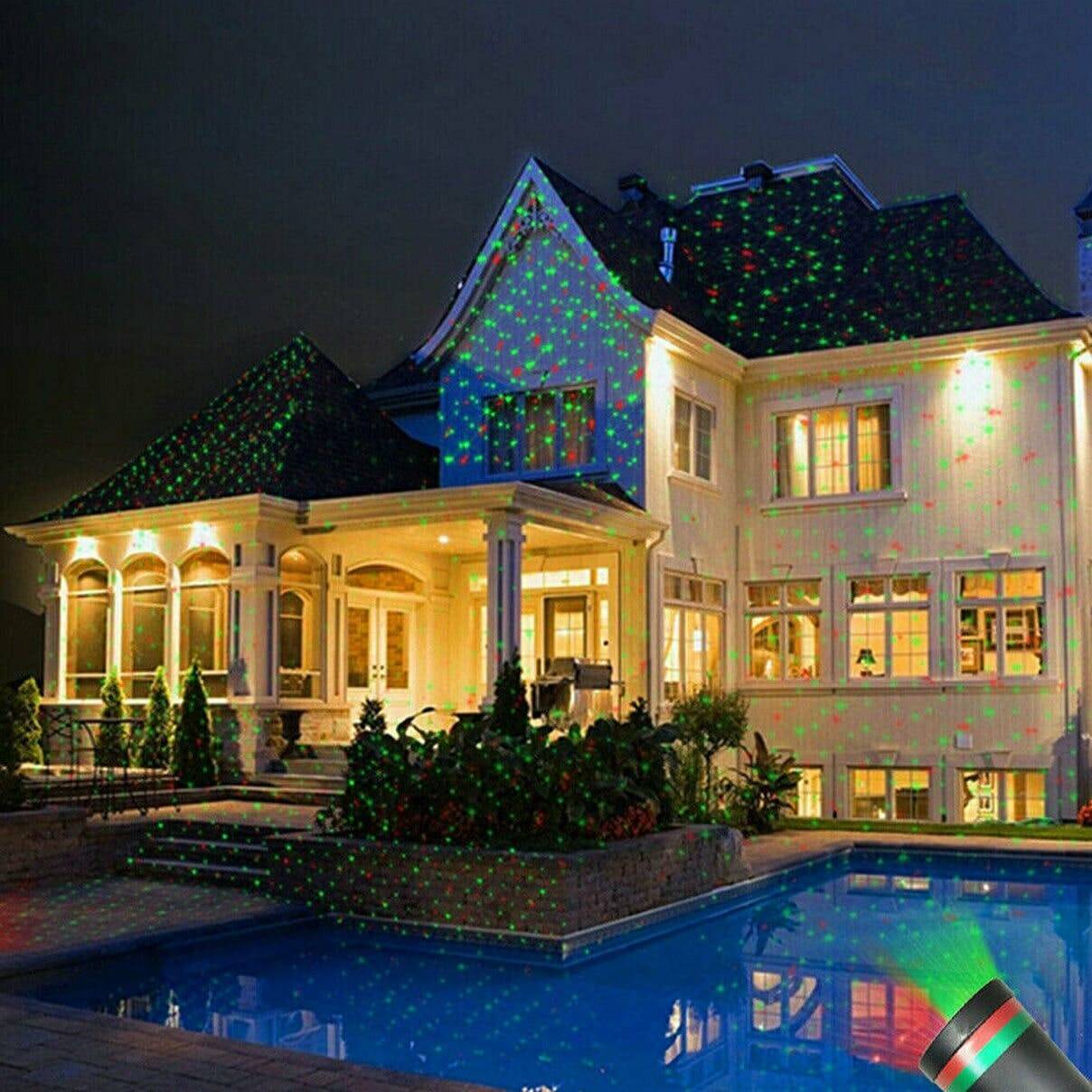 Laser Stage Disco Party Holographic Light Projector, Landscape Garden Outdoor