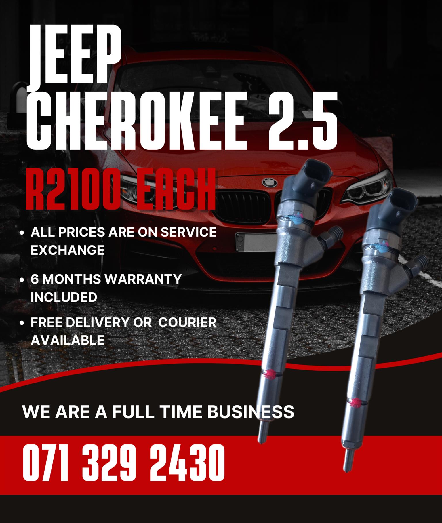 JEEP CHEROKEE 2.5 DIESEL INJECTORS FOR SALE WITH WARRANTY - Private Seller JEEP CHEROKEE 2.5 DIESEL INJECTORS FOR SALE WITH WARRANTY - Private Seller