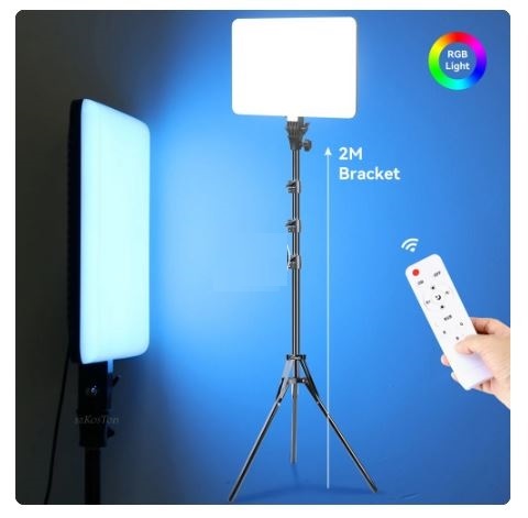 Professional Video & Photo MultiColour RGBW Remote Controlled LED Light Kit. NEW