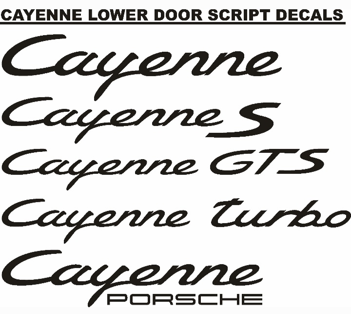 Porsche door script decals stickers vinyl graphics - Private Seller