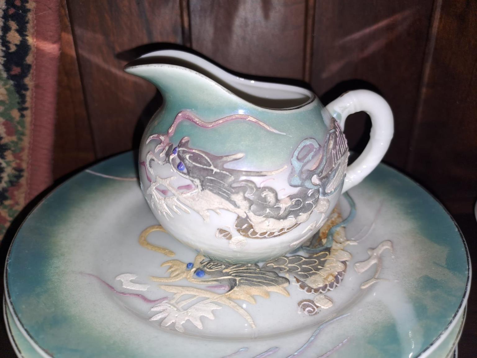 Antique Chinese tea and cake set for sale open to offers.