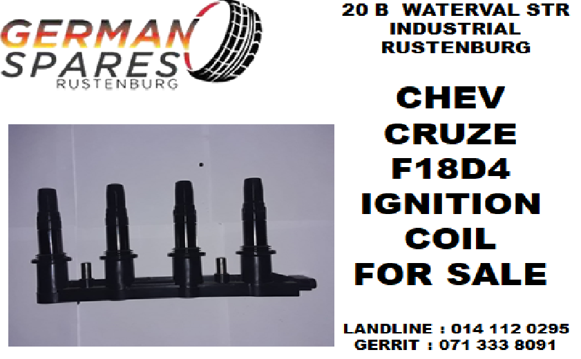 Chev Cruze F18D4 ignition coil for sale - Private Seller Chev Cruze F18D4 ignition coil for sale - Private Seller