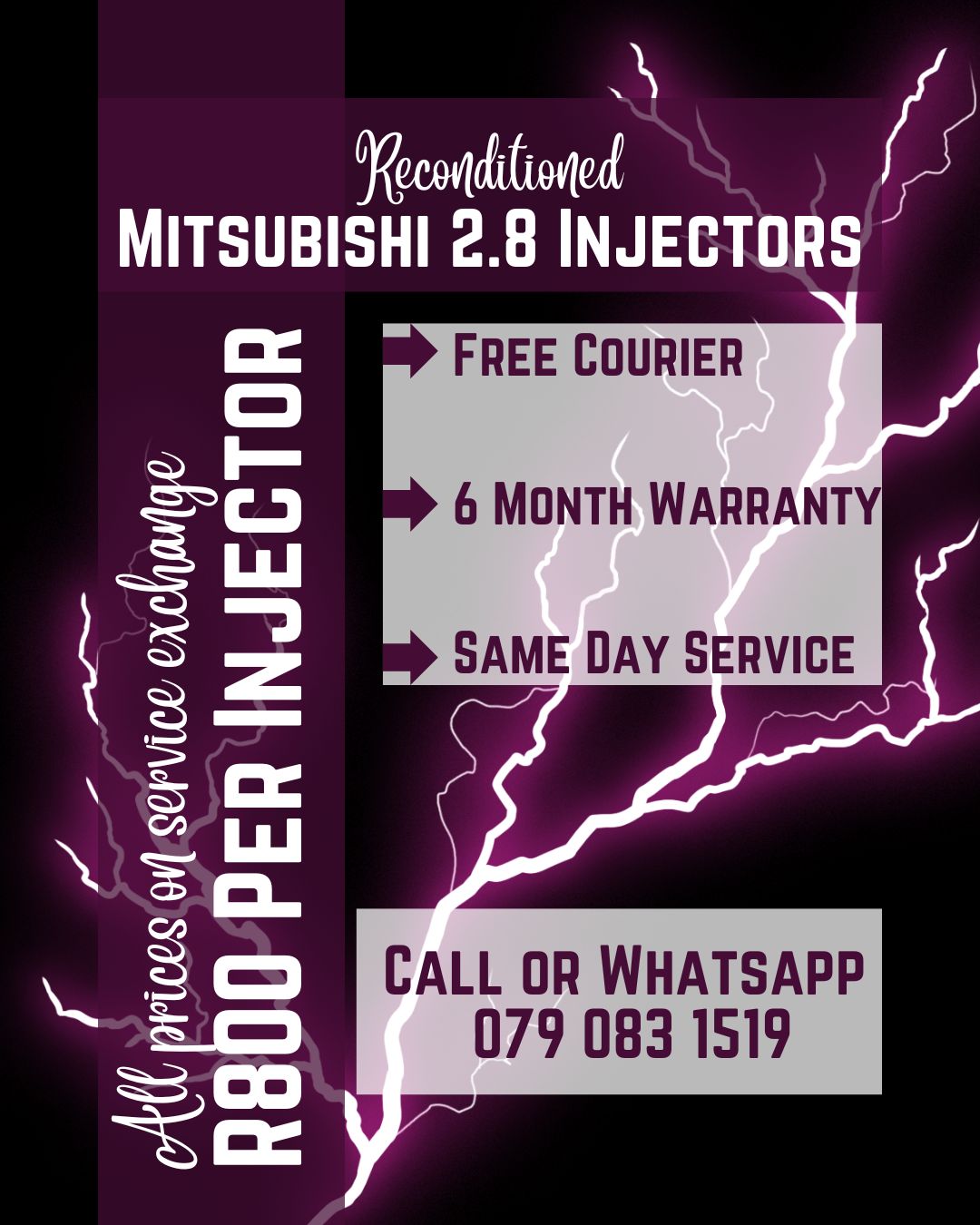 MITSHUBISHI 2.8 INJECTORS FOR SALE WITH WARRANTY INCLUDED - Private Seller MITSHUBISHI 2.8 INJECTORS FOR SALE WITH WARRANTY INCLUDED - Private Seller