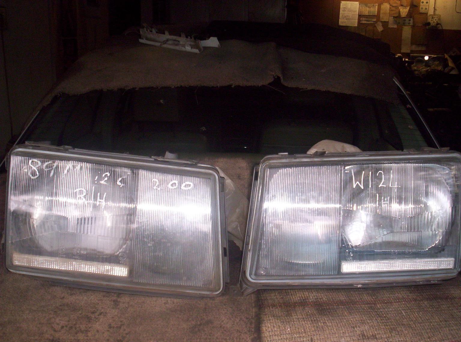 Mercedes 124 series headlights and tail lights