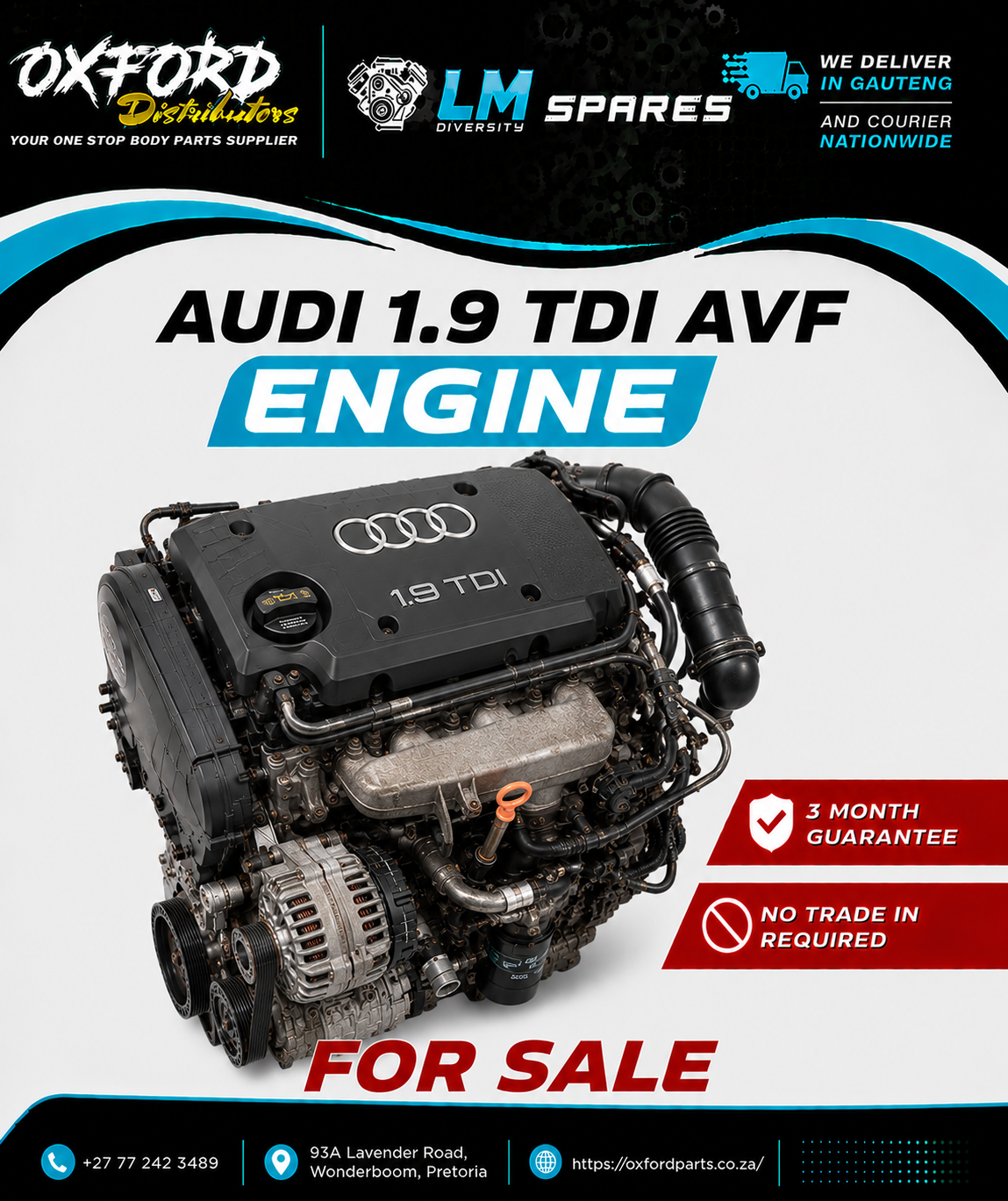Audi A4 B6 1.9 TDI AVF Engine Pretoria - Private Seller Audi A4 B6 1.9 TDI AVF Engine Pretoria - Private Seller