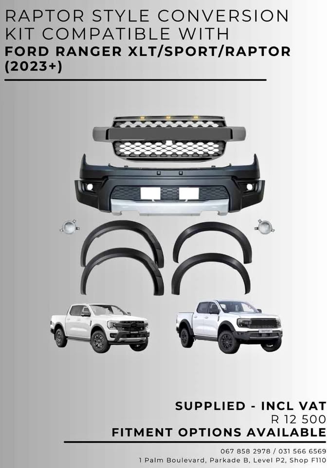 RAPTOR STYLE CONVERSION KIT COMPATIBLE WITH FORD RANGER XLT/SPORT/RAPTOR 2023+ - Private Seller RAPTOR STYLE CONVERSION KIT COMPATIBLE WITH FORD RANGER XLT/SPORT/RAPTOR 2023+ - Private Seller