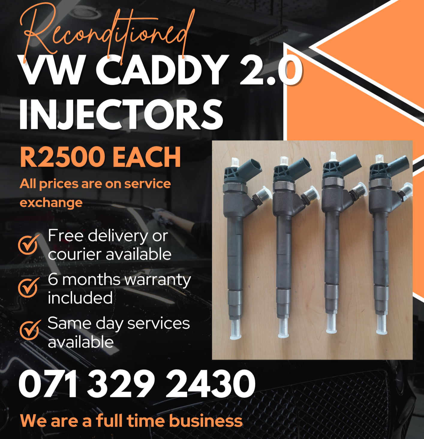 VW CADDY 2.0 INJECTORS FOR SALE WITH WARRANTY - Private Seller VW CADDY 2.0 INJECTORS FOR SALE WITH WARRANTY - Private Seller