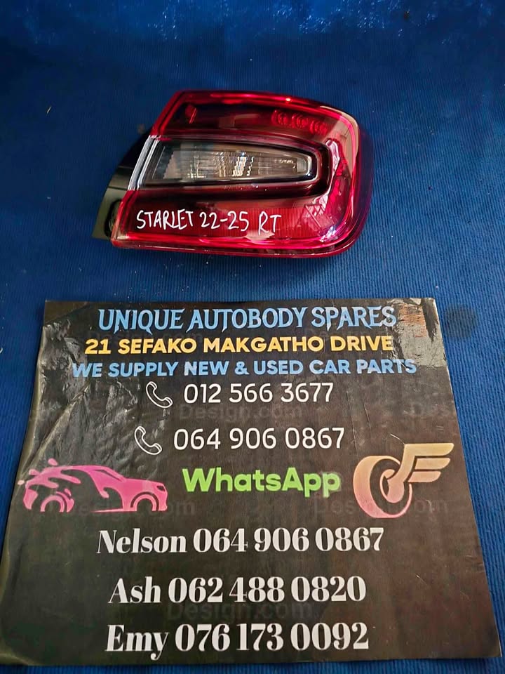 Toyota Starlet Right Tail Light 2022 – 2025 Toyota Starlet Right Tail Light 2022 – 2025