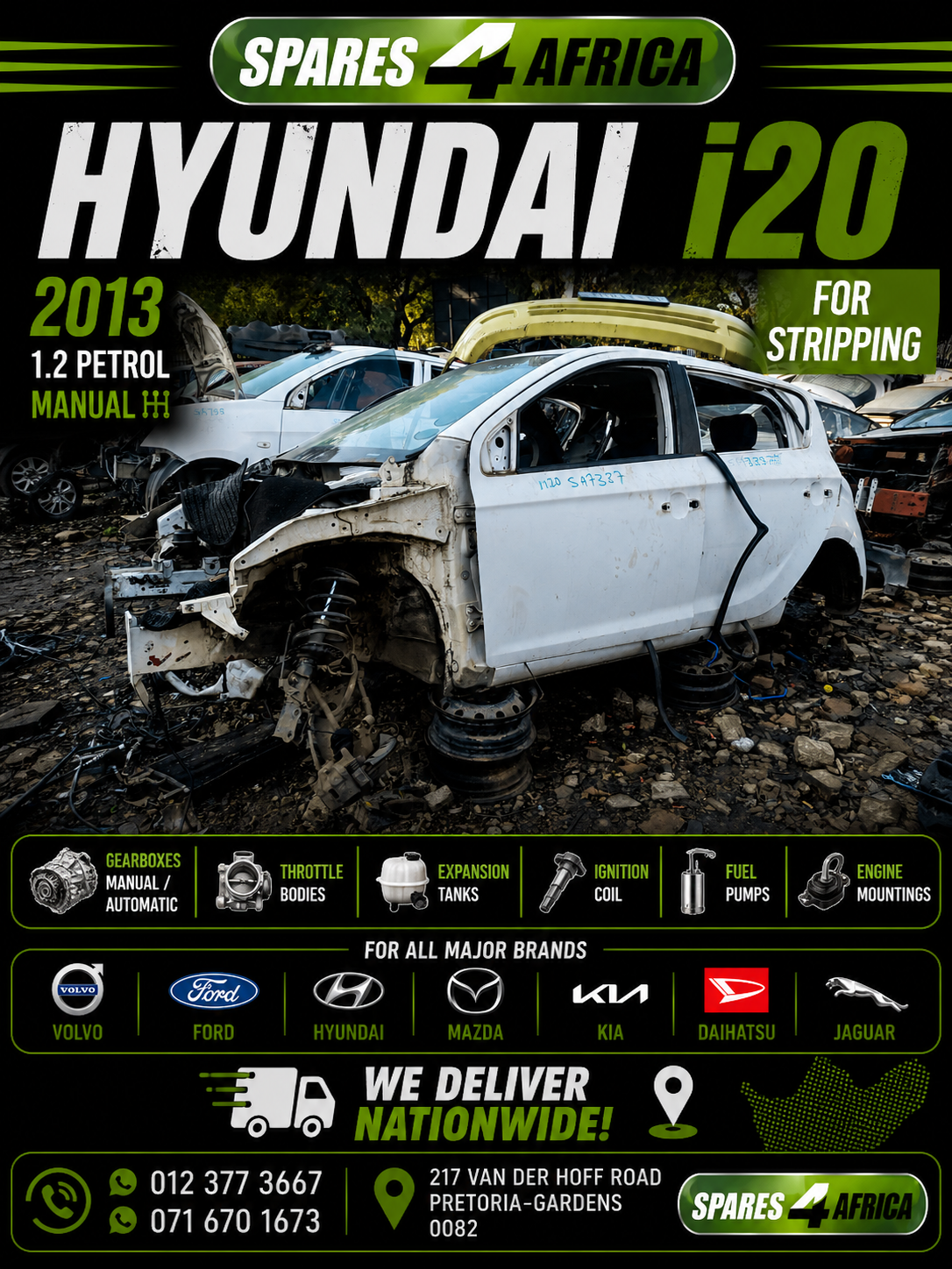 NOW STRIPPING – 2013 HYUNDAI i20 1.2 PETROL / MANUAL - Private Seller NOW STRIPPING – 2013 HYUNDAI i20 1.2 PETROL / MANUAL - Private Seller