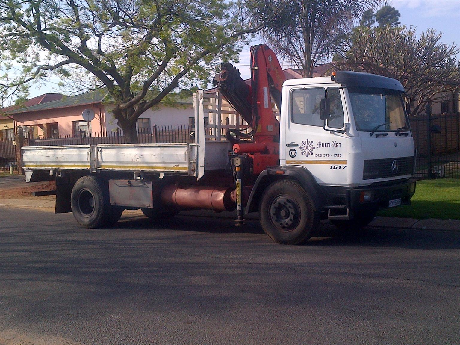 8 Ton Mercedes Benz Truck With Drop Sides And Crane For Hire Junk Mail