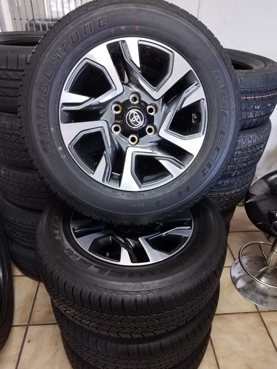 18inch Toyota Fortuner/Hilux original mags with 265/60/18 Bridgestone Dueller H/ - Private Seller 18inch Toyota Fortuner/Hilux original mags with 265/60/18 Bridgestone Dueller H/ - Private Seller