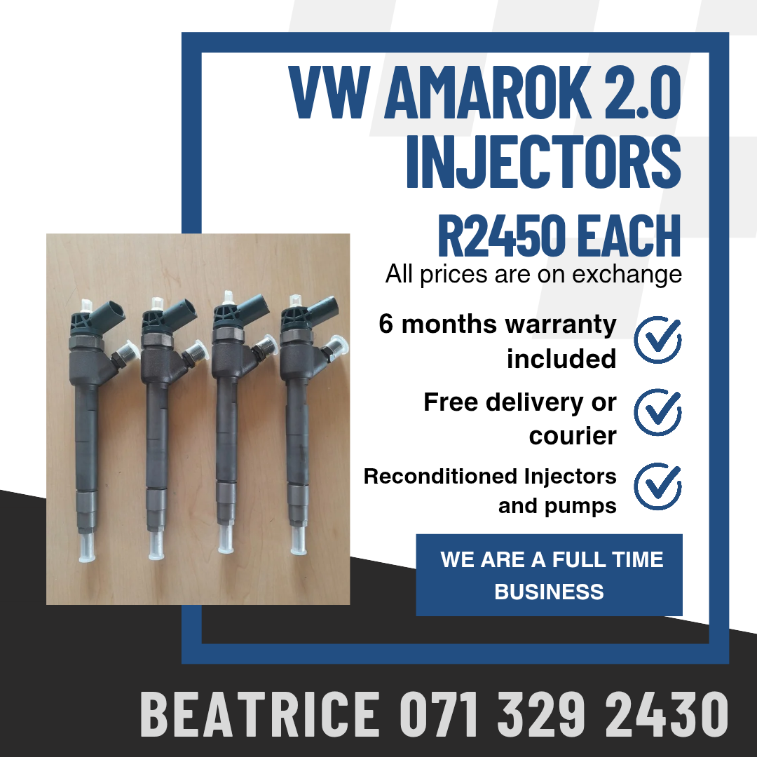 VW AMAROK 2.0 INJECTORS FOR SALE WITH WARRANTY INCLUDED - Private Seller VW AMAROK 2.0 INJECTORS FOR SALE WITH WARRANTY INCLUDED - Private Seller