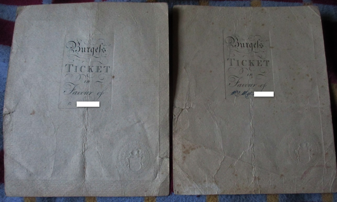 Vintage Burgefs Tickets x 2 . 1946