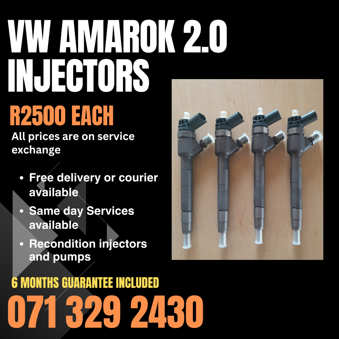VW AMAROK 2.0 DIESEL INJECTORS FOR SALE WITH WARRANTY - Private Seller VW AMAROK 2.0 DIESEL INJECTORS FOR SALE WITH WARRANTY - Private Seller