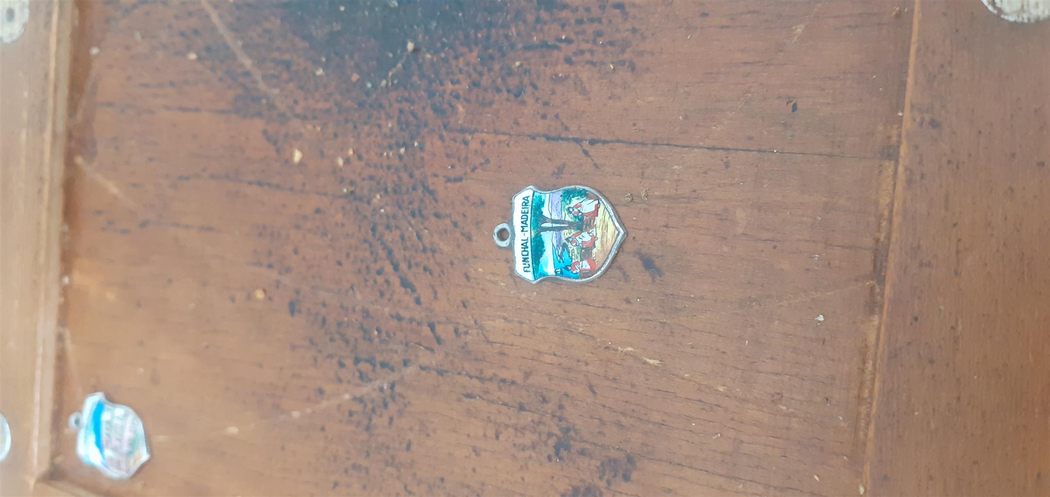 Vintage silver,enamel travel charms