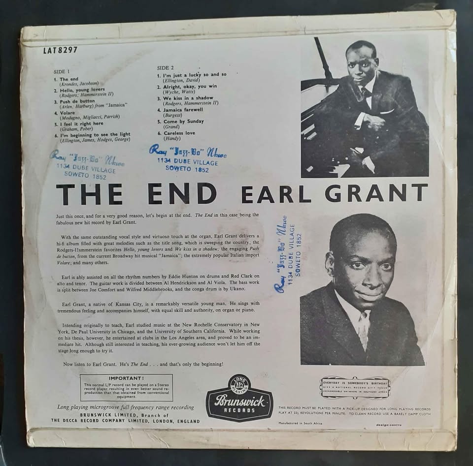 Earl Grant - The End LP Record