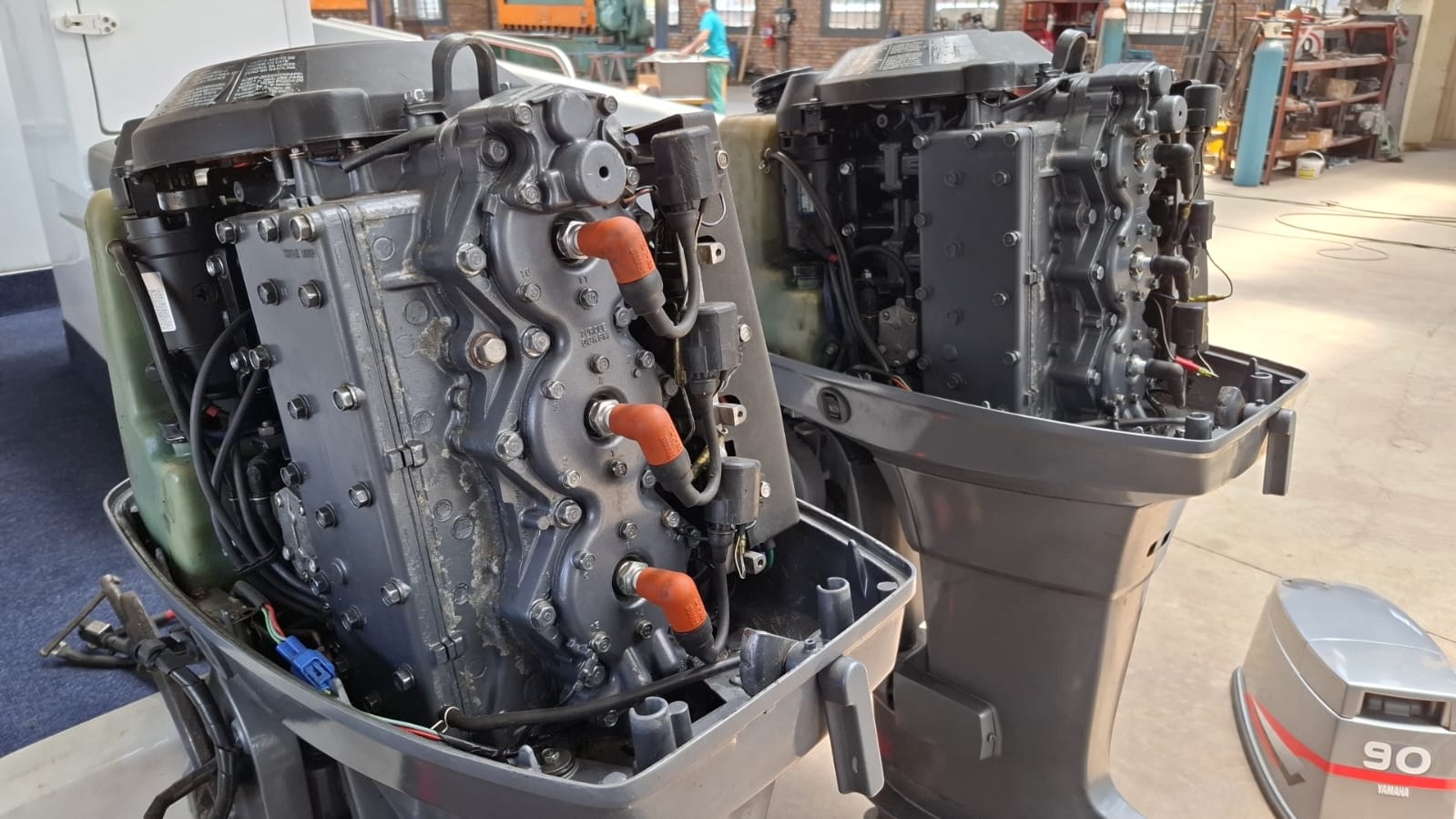 2x YAMAHA 90HP ULTRA LONG SHAFTS TRIM AND TILT MOTORS FOR SALE