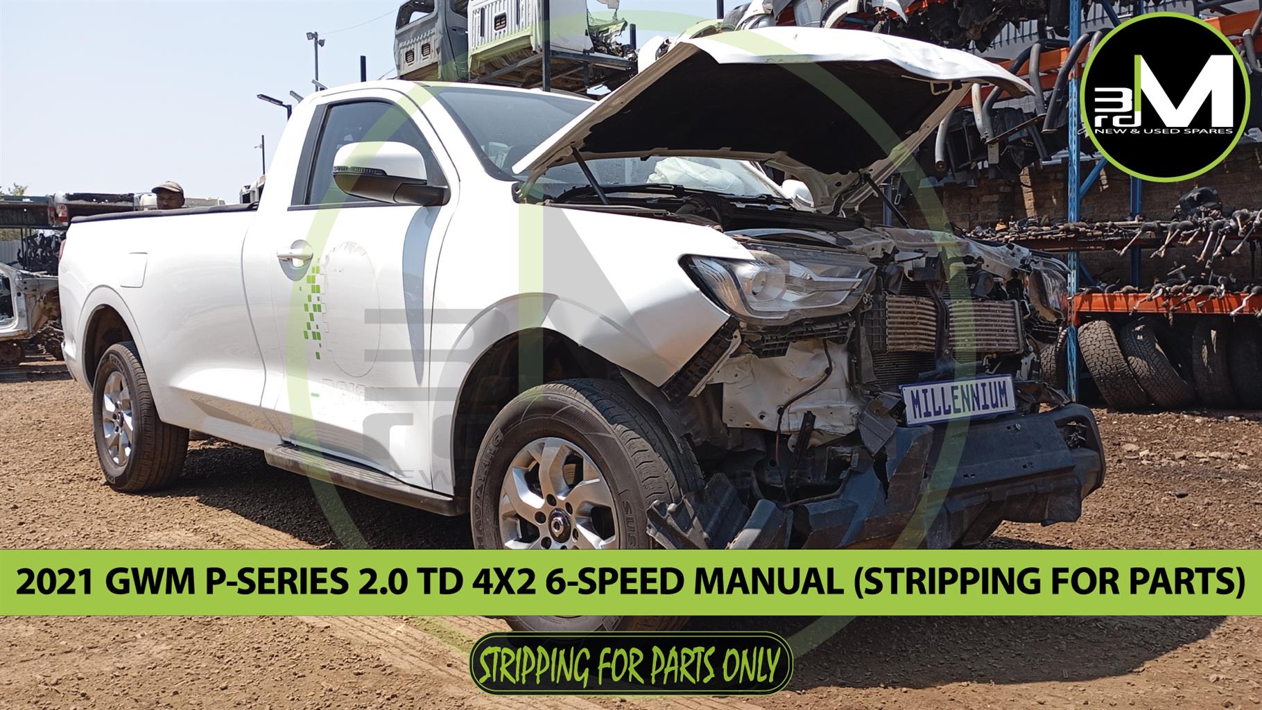 2021 GWM P-SERIES 2.0TD 4x4 6-SPEED M/T (STRIPPING FOR PARTS) - Private Seller