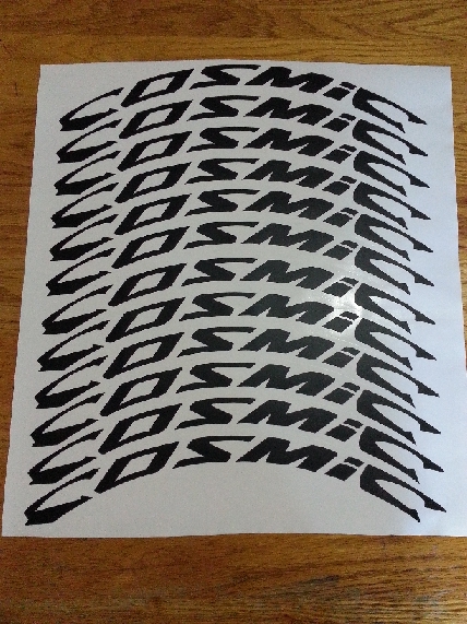 Mavic Cosmic 700C wheel rim and frame decals sticker graphics sets ...