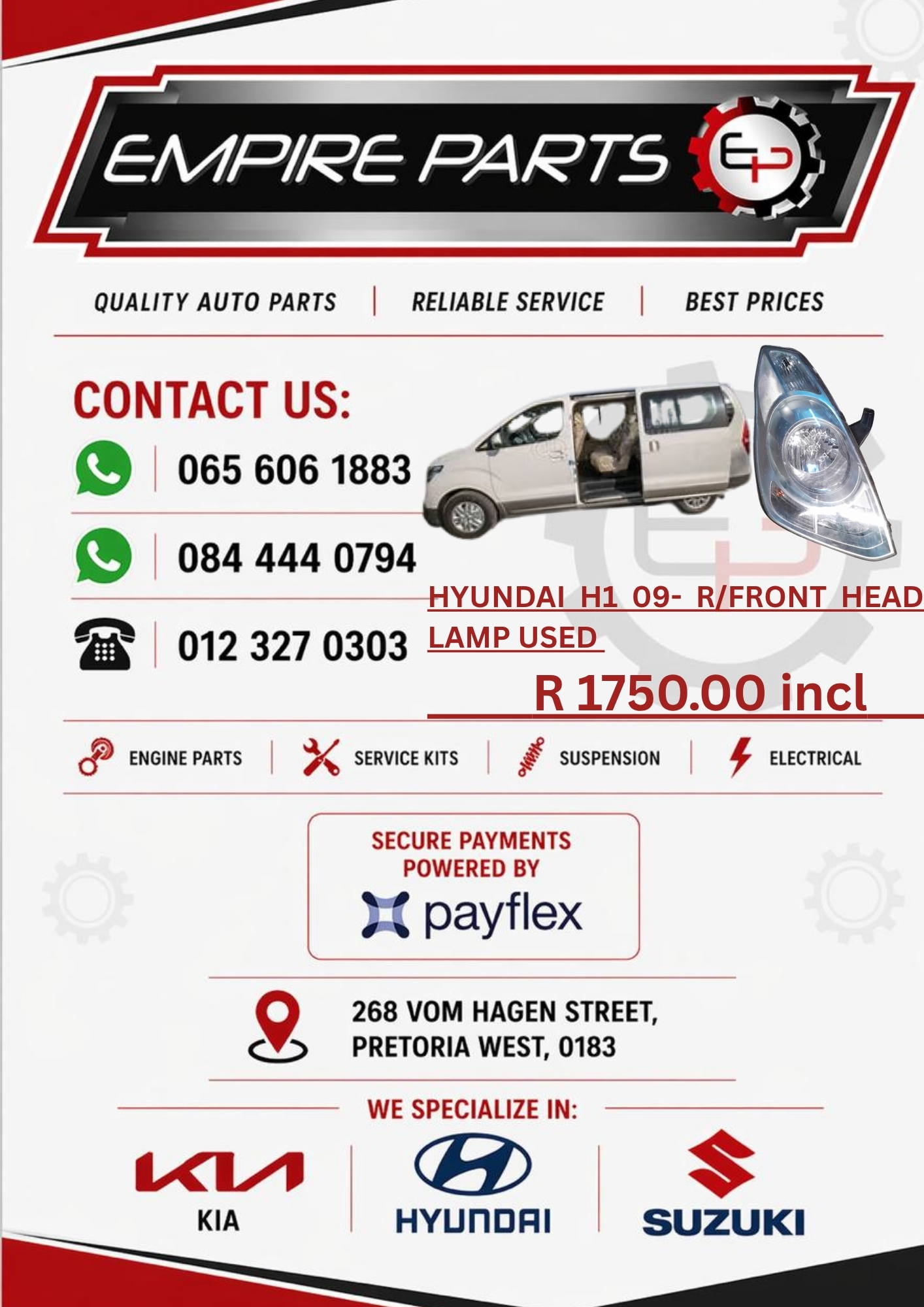HYUNDAI H1 2009- RIGHT FRONT HEAD LAMP USED FOR SALE - Private Seller HYUNDAI H1 2009- RIGHT FRONT HEAD LAMP USED FOR SALE - Private Seller