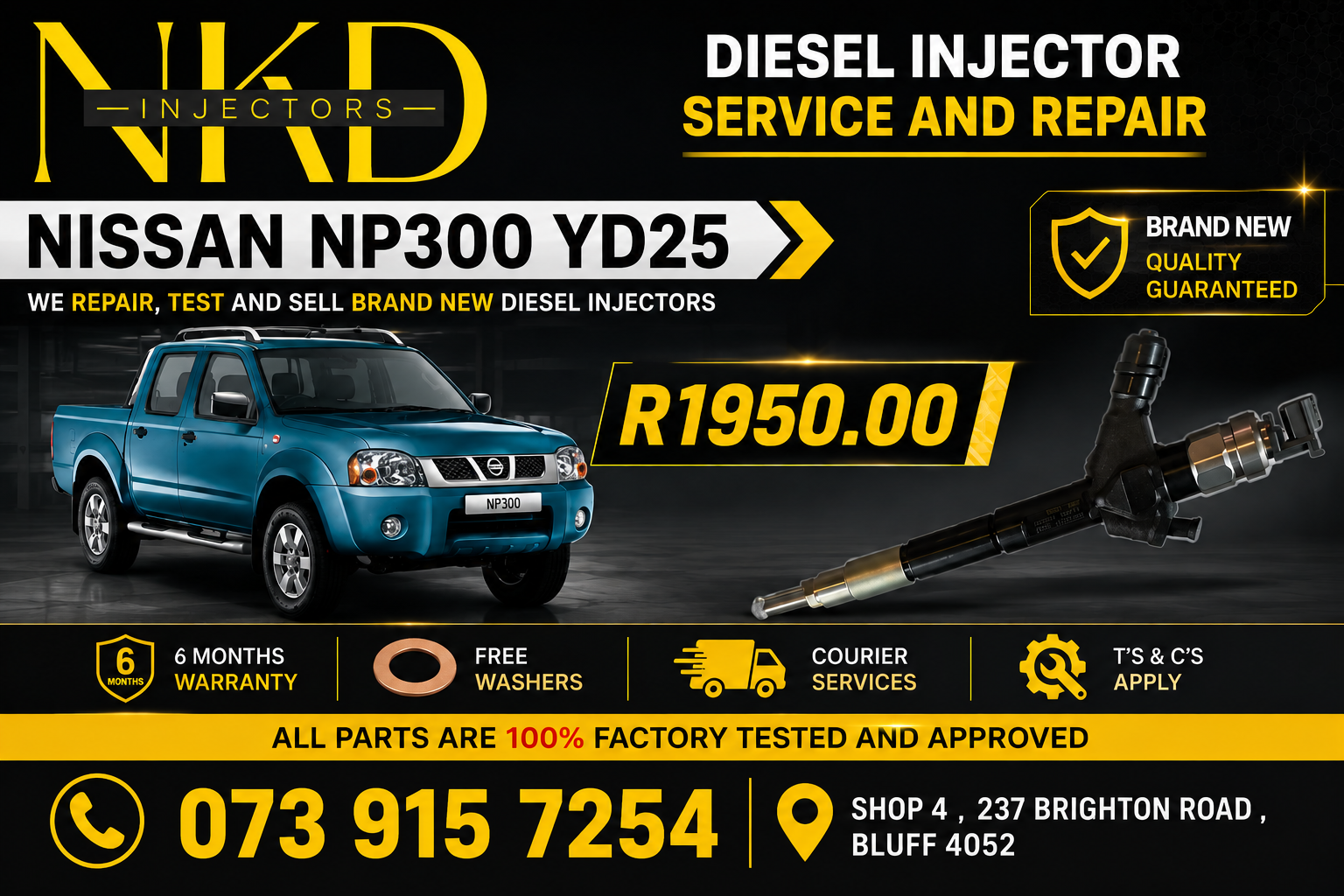 Nissan Np300 Diesel Injectors - Private Seller Nissan Np300 Diesel Injectors - Private Seller