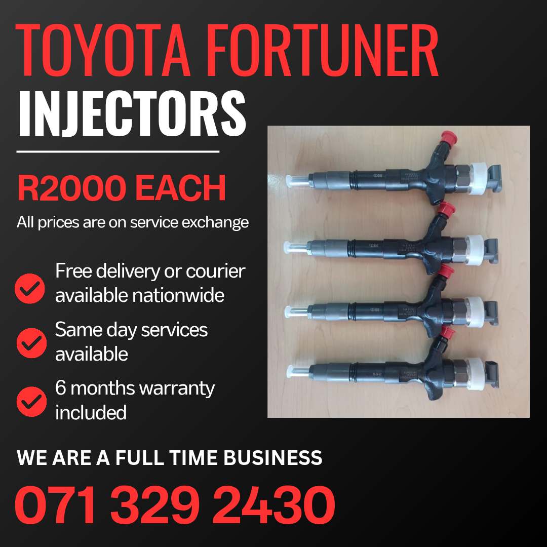 TOYOTA FORTUNER DIESEL INJECTORS FOR SALE WITH WARRANTY - Private Seller TOYOTA FORTUNER DIESEL INJECTORS FOR SALE WITH WARRANTY - Private Seller