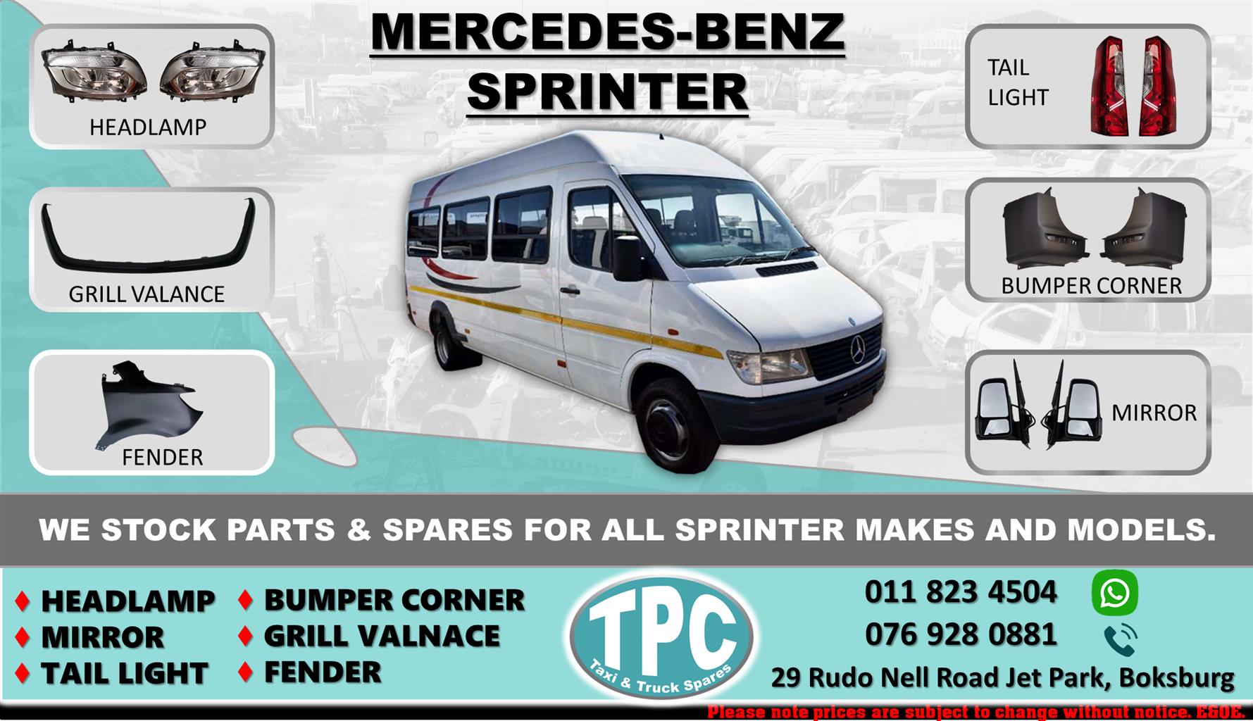 Mercedes benz store sprinter van parts