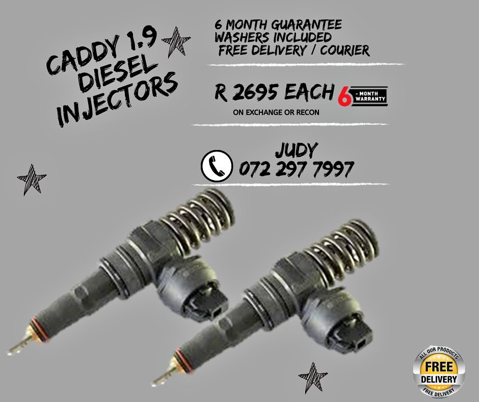 VW Caddy 1.9 Diesel Injectors for sale on service exchange or to recon