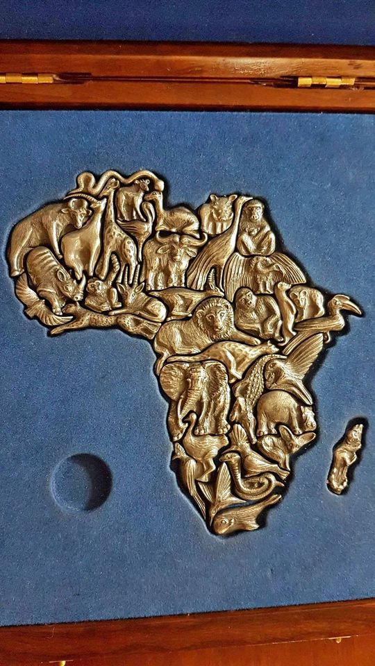 Africa Pewter Map Puzzle Africa Pewter Map Puzzle