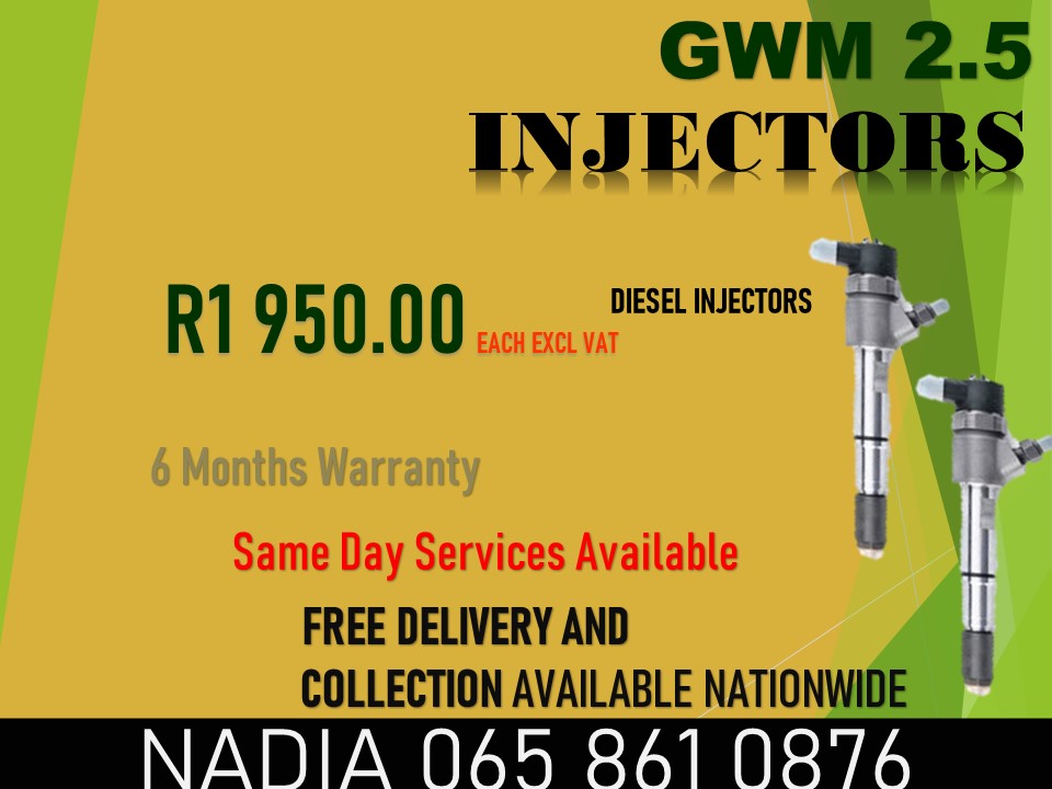 GWM 2.5 DIESEL INJECTORS FOR SALE WITH WARRANTY - Private Seller GWM 2.5 DIESEL INJECTORS FOR SALE WITH WARRANTY - Private Seller