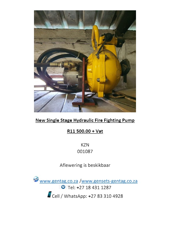 New Single Stage Hydraulic Fire Fighting Pump