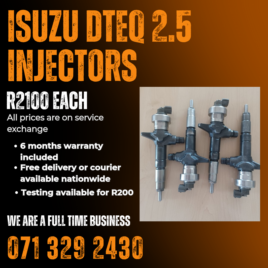ISUZU DTEQ 2.5 INJECTORS FOR SALE WITH WARRANTY - Private Seller ISUZU DTEQ 2.5 INJECTORS FOR SALE WITH WARRANTY - Private Seller