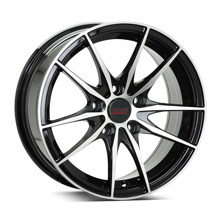 15″ SSW S289 5/100 Black with Polished Face Alloy Wheels