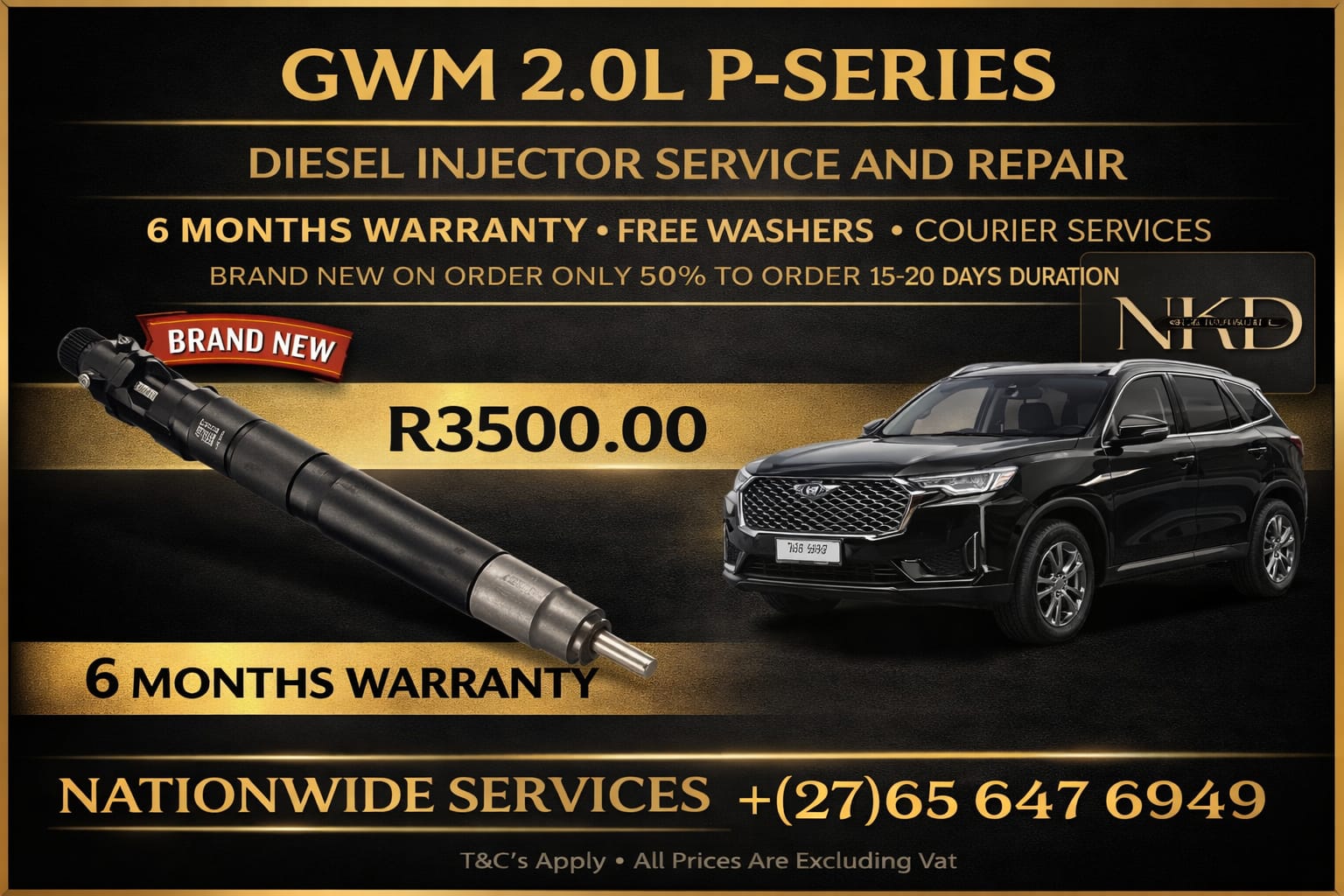 P-Series GWM Diesel Injectors - Private Seller P-Series GWM Diesel Injectors - Private Seller