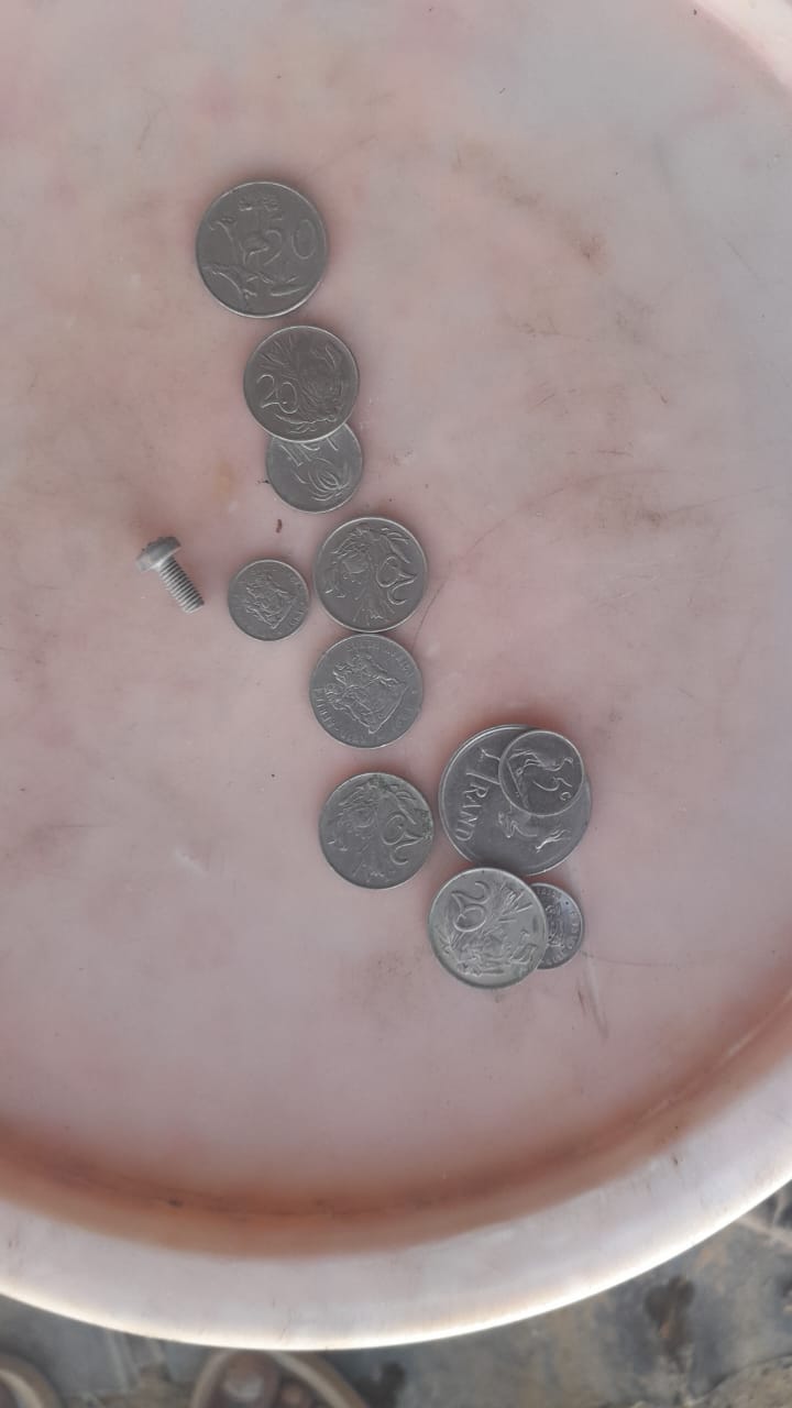 South African old coins silver and bronze