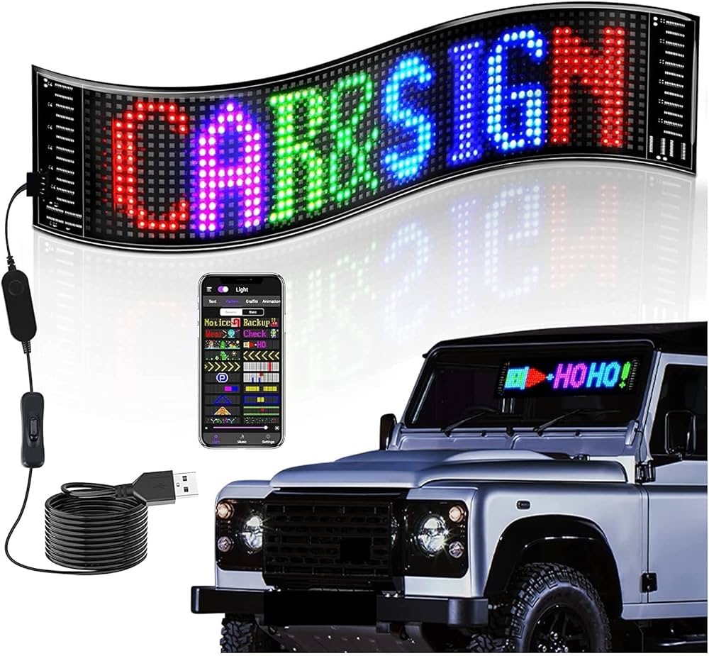 LED Matrix Panel Scrolling Customizable Display Screen for Vehicle Windows (595x120mm) LED Matrix Panel Scrolling Customizable Display Screen for Vehicle Windows (595x120mm)