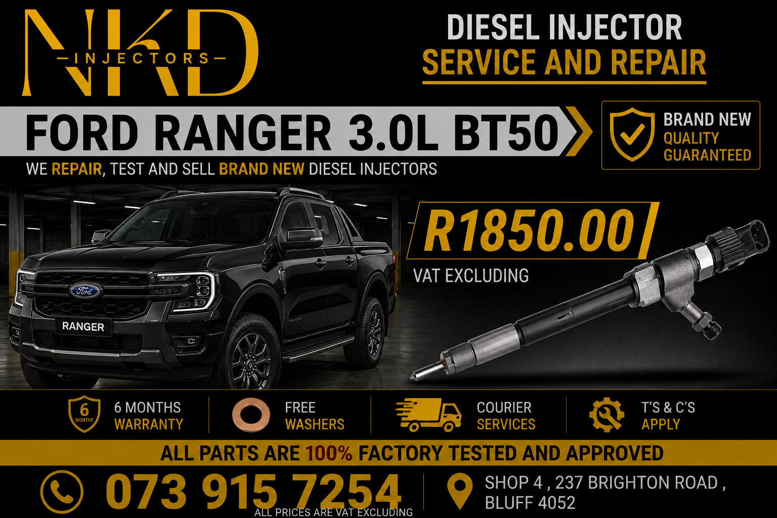 Ford Ranger 3.0L_BT50_Diesel_Injectors - Private Seller Ford Ranger 3.0L_BT50_Diesel_Injectors - Private Seller