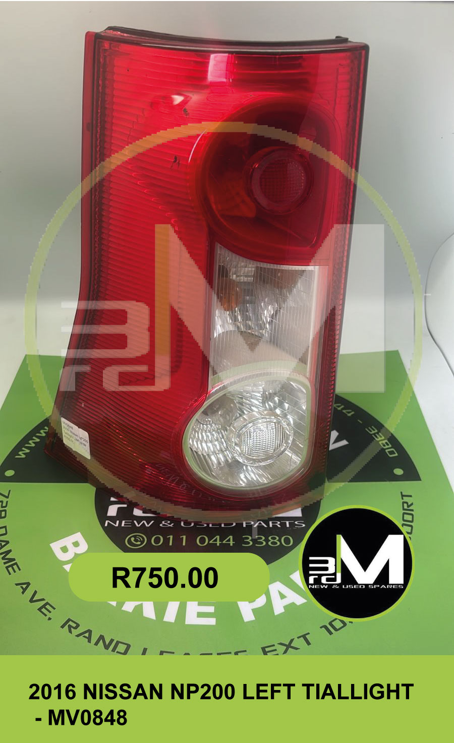 2016 NISSAN NP200 LEFT TAIL LIGHT - MV0848 - Private Seller 2016 NISSAN NP200 LEFT TAIL LIGHT - MV0848 - Private Seller