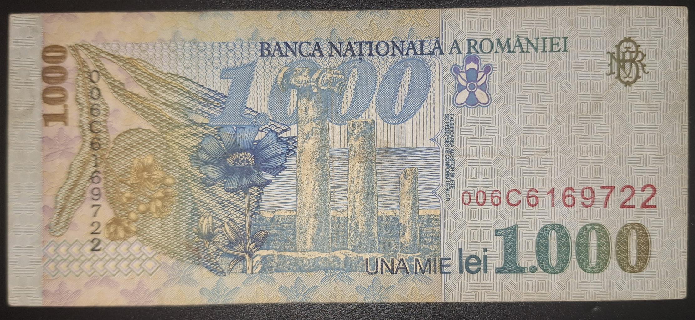 1000 Romanian Lei bank note
