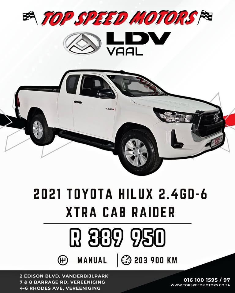 2021 TOYOTA HILUX 2.4GD-6 XTRA CAB RAIDER