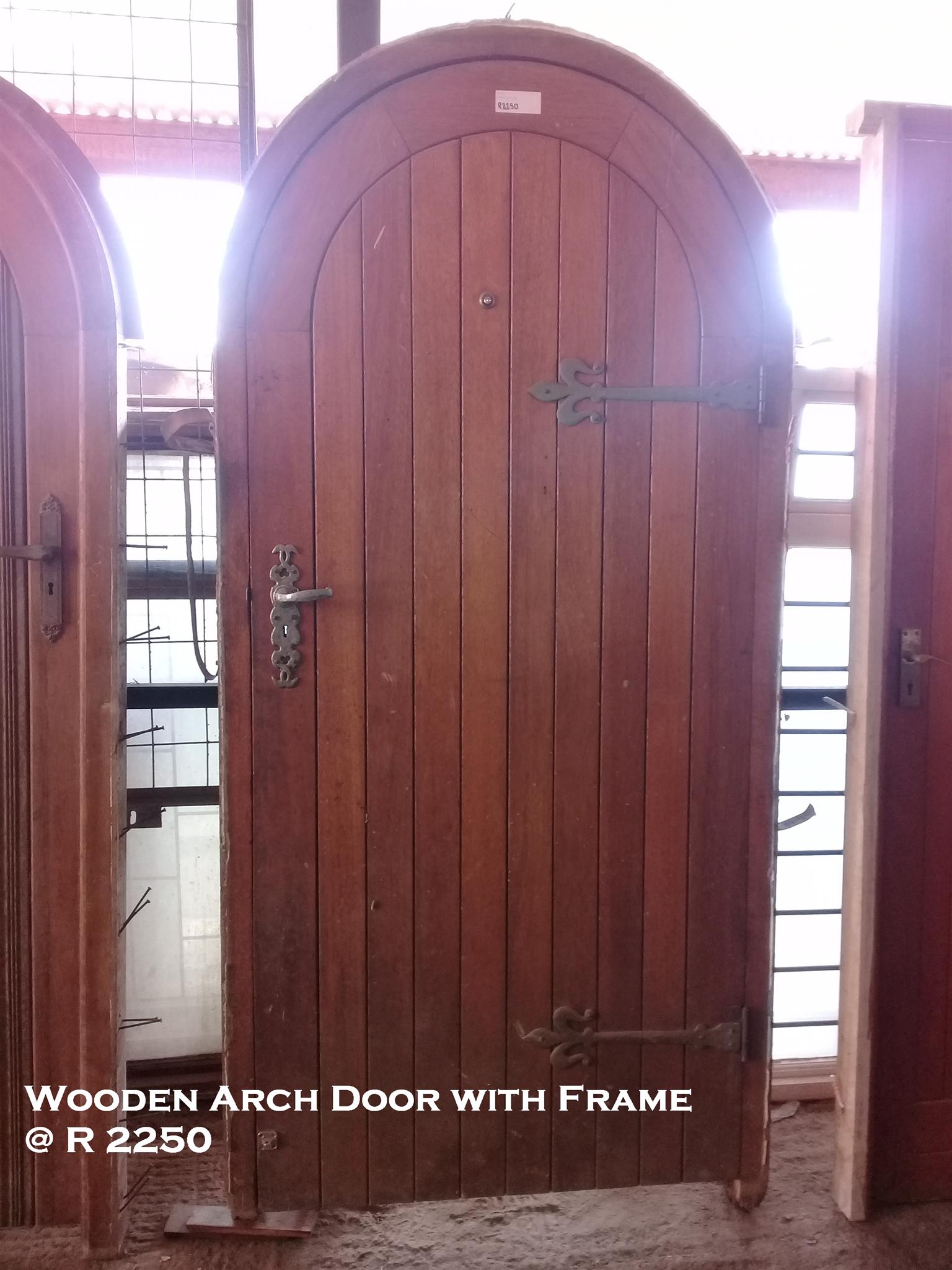 Wooden Arched Door With Frame